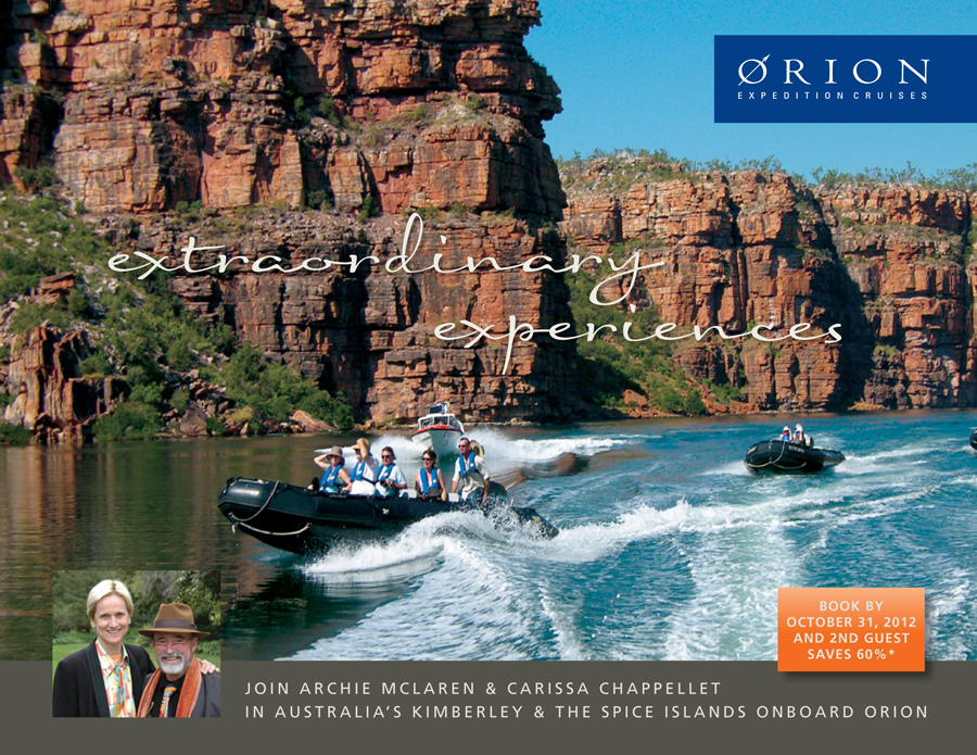 Join Carissa and Archie on Orion Cruises!
